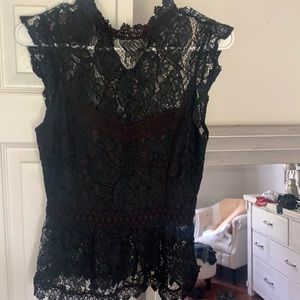 Black beautiful Embroidered blouse Haute Monde